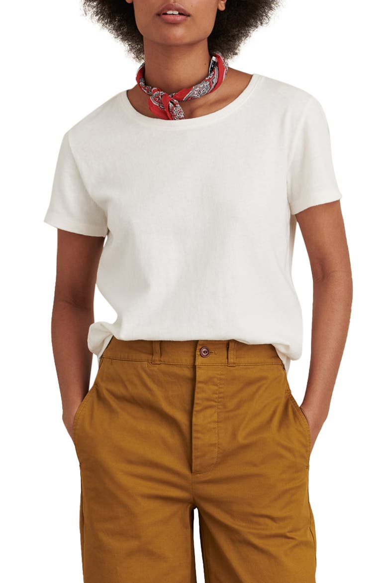 Crewneck T-Shirt, Main, color, WHITE