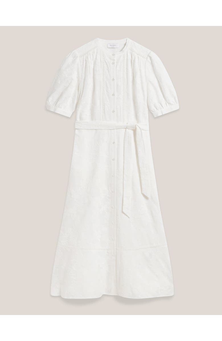 HOBBS LONDON Amani Short Sleeve Midi Dress, Alternate, color, White