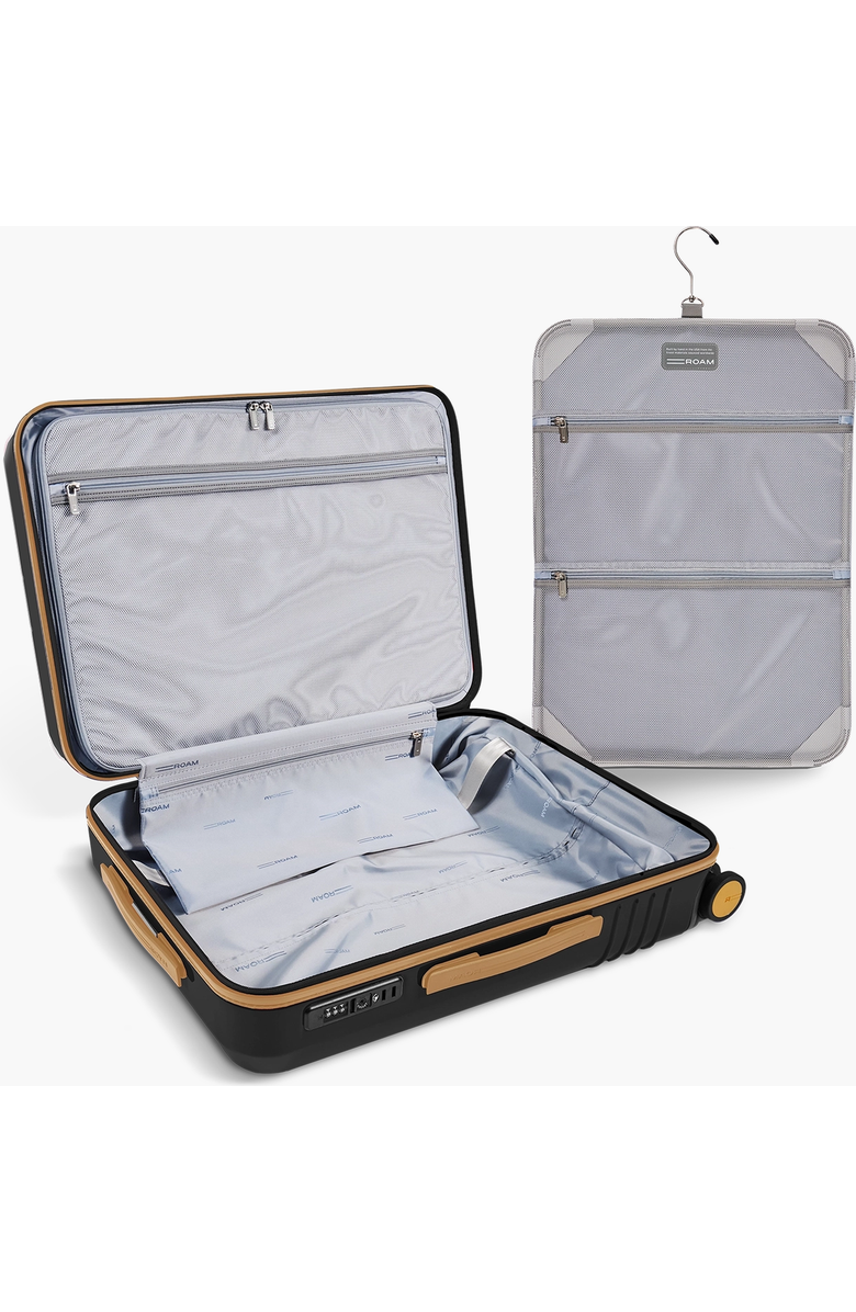 ROAM Luggage Large Carry-On Luggage, Alternate, color, Black Gloss / Tan Trim