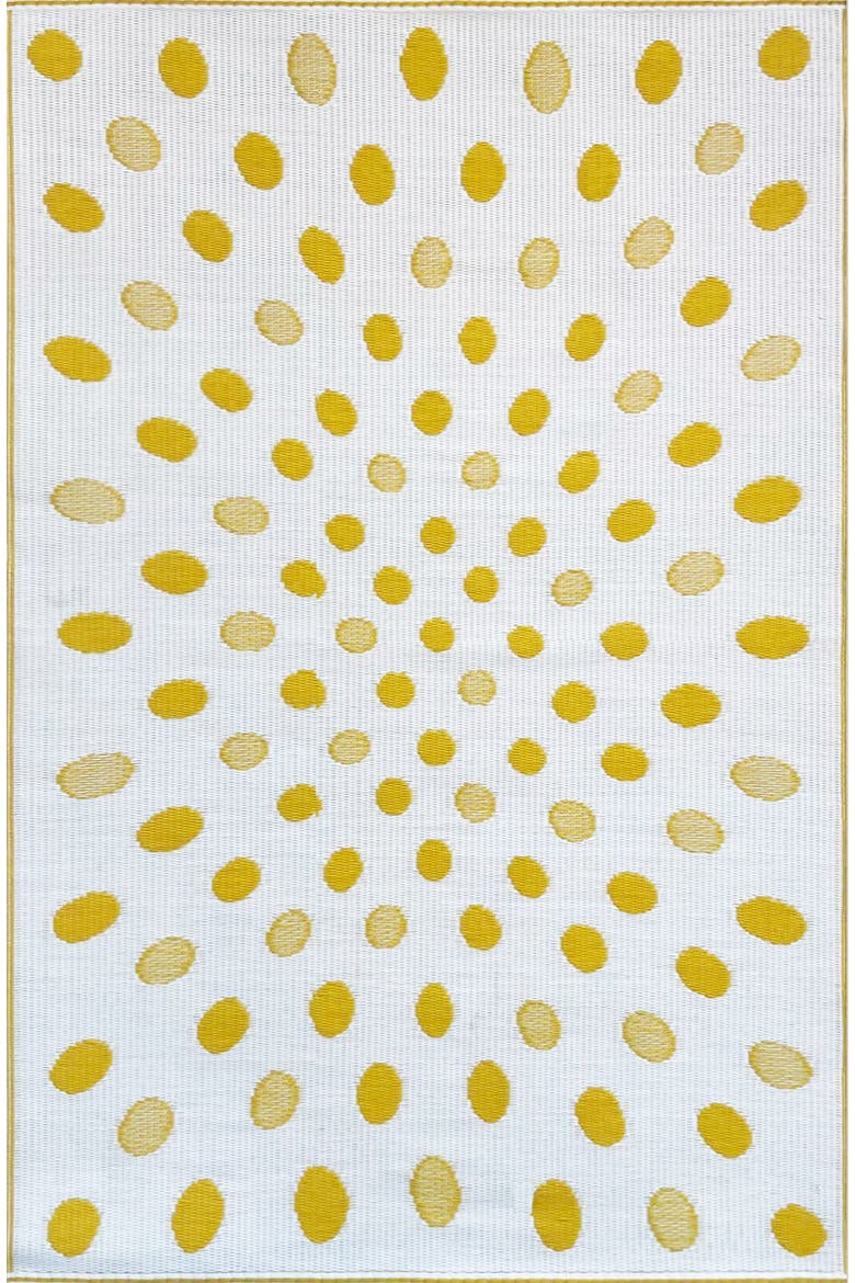 Dots Rug, Alternate, color, Yellow White - 6'x9'
