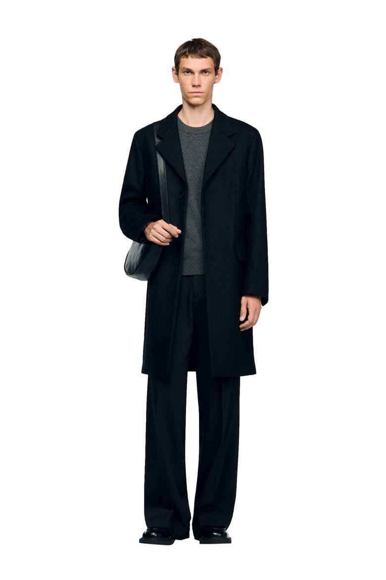 Wool and cashmere coat, Alternate, color, Black