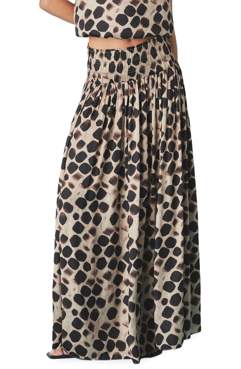 NEXT Satin Printed Pleat Maxi Skirt, Main, color,