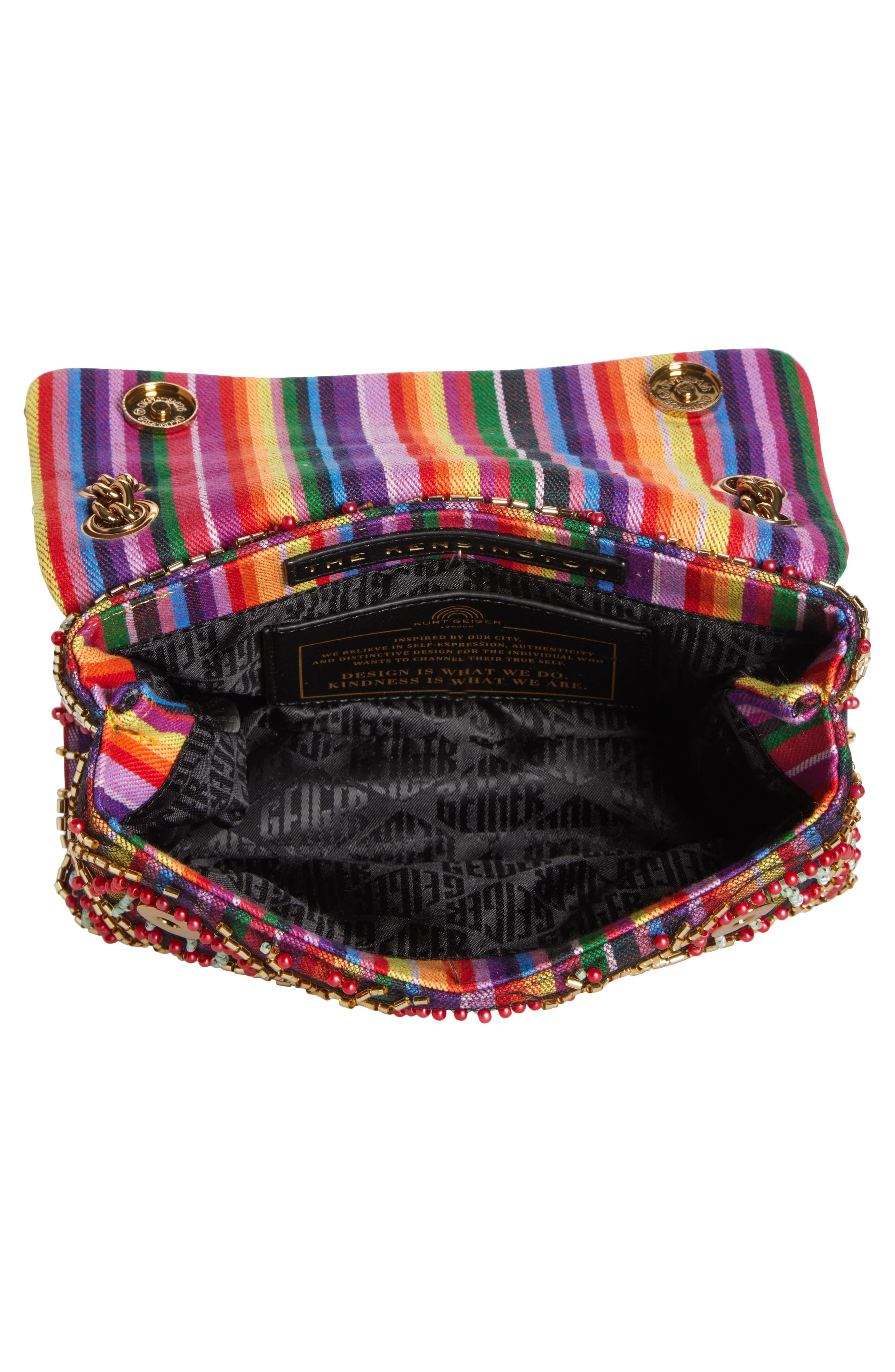 Kurt Geiger London Medium Soft Kensington Convertible Shoulder Bag, Alternate, color, Rainbow Multi
