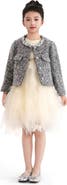 Tulleen Bouclé Jewel-Collar Jacket