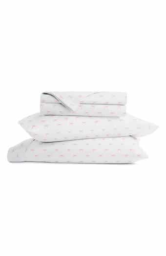 Kaycie Gray Pink Bows Microfiber Sheet Set