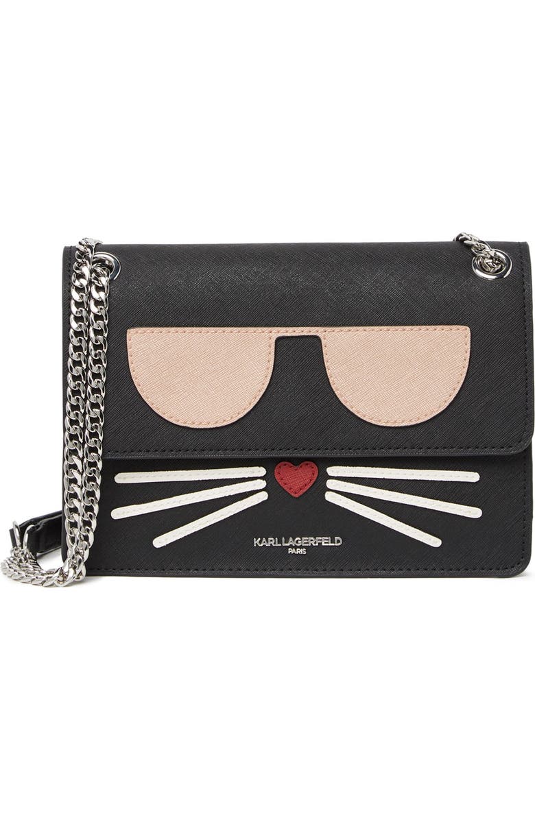 KARL LAGERFELD PARIS Maybelle Flap Shoulder Bag, Main, color,