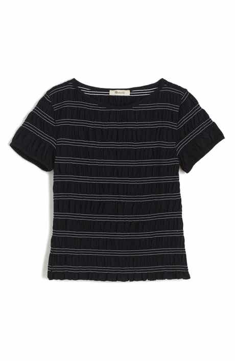 Smocked Short Sleeve Top