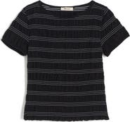 Madewell Smocked Short Sleeve Top