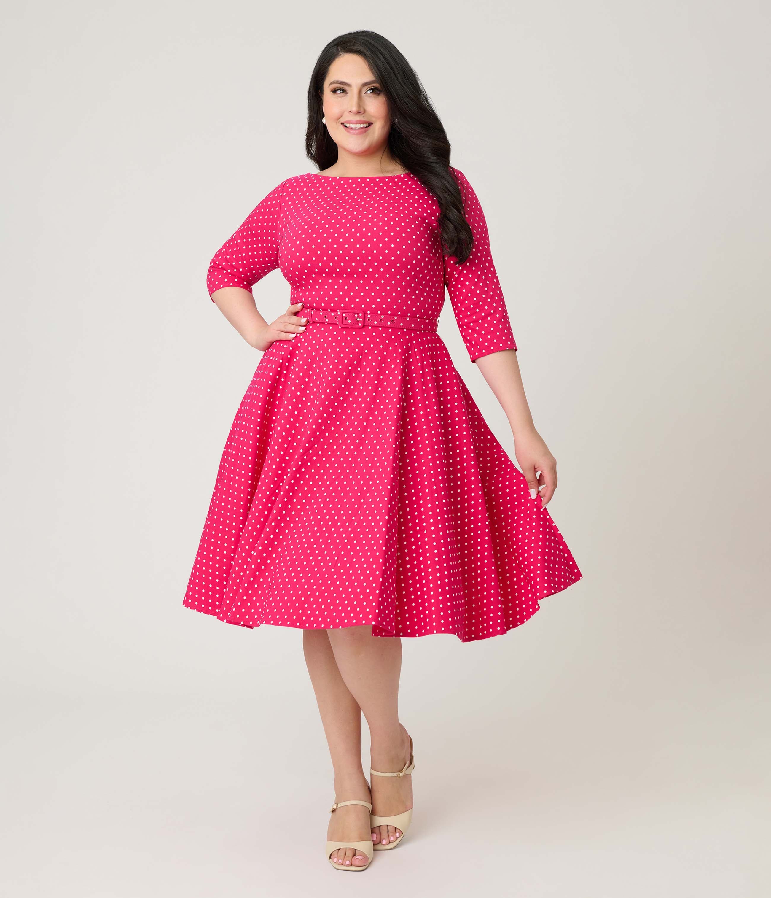 selected Pink w/ White Pindot