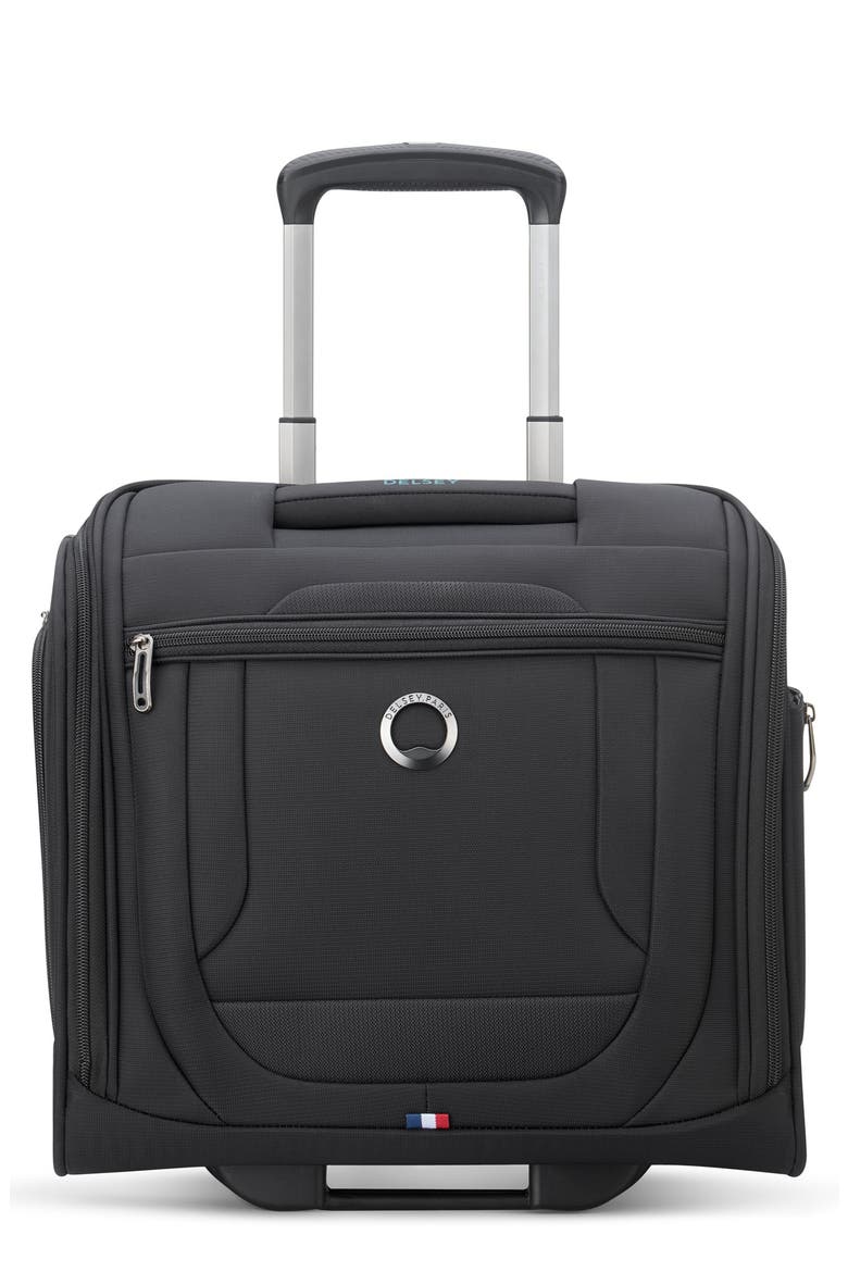 Helium DLX Cabin Spinner Underseat Bag, Main, color, BLACK