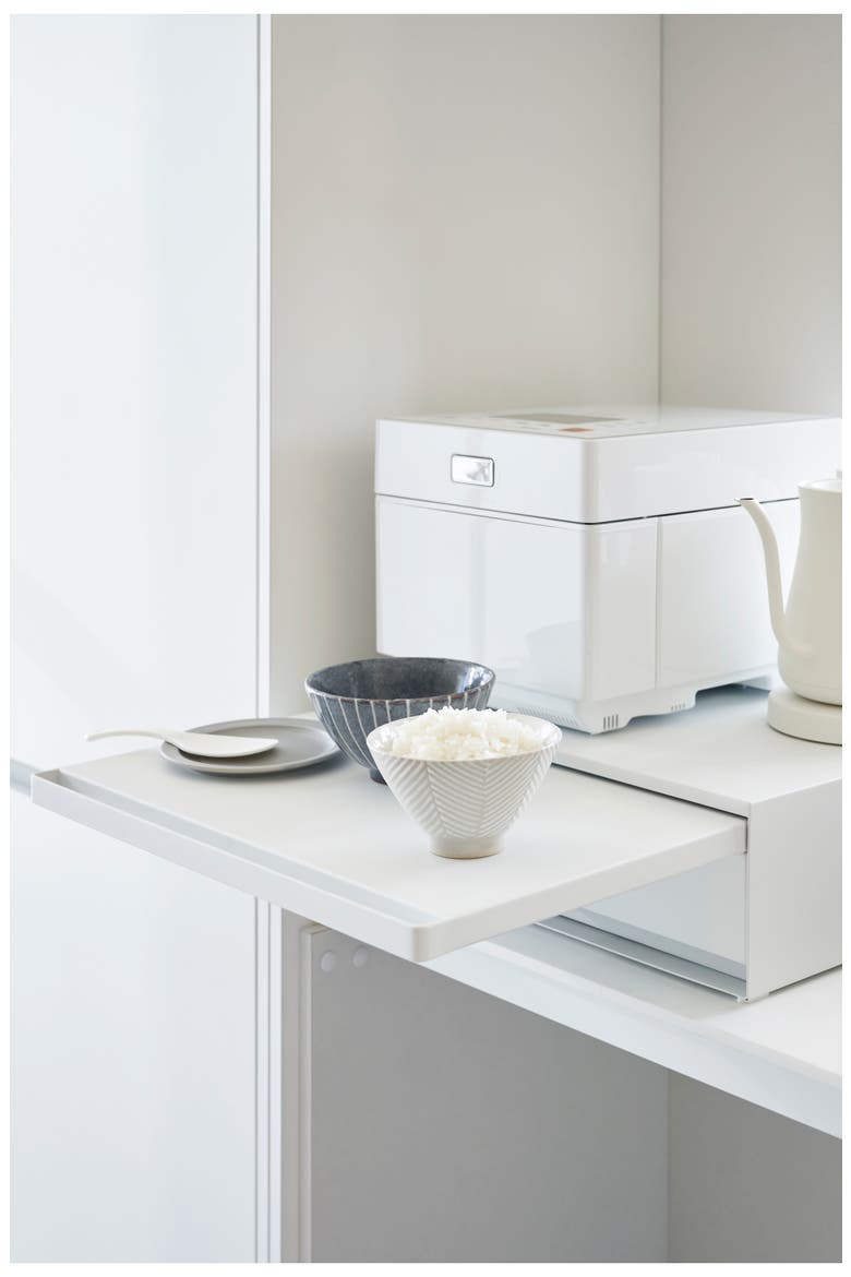Bottom Drawer with Slide Table, Alternate, color, WHITE