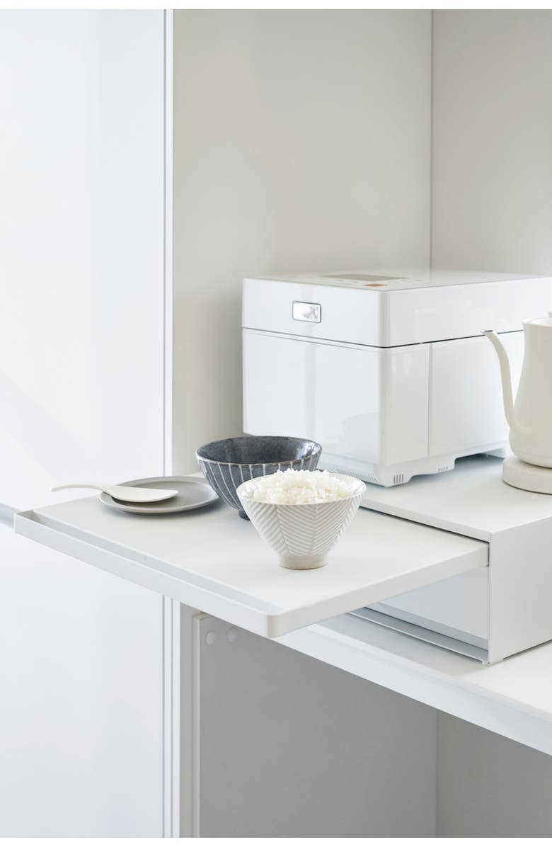 Yamazaki Bottom Drawer with Slide Table, Alternate, color, White