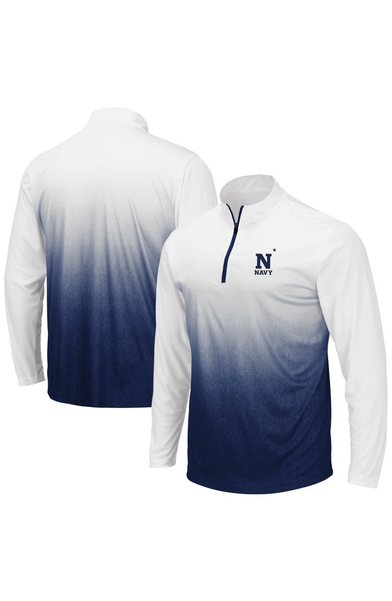 COLOSSEUM Men's Colosseum Navy Navy Midshipmen Magic Team Logo Quarter-Zip Jacket, Main, color,