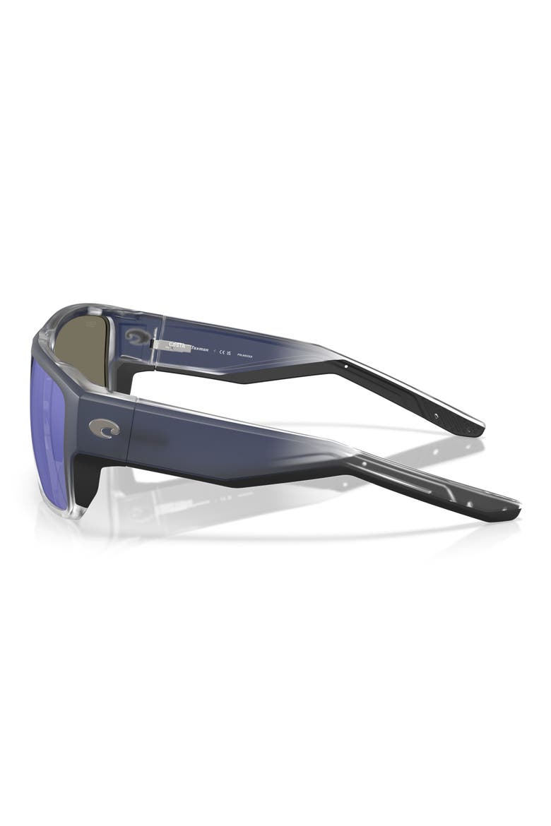 Taxman 59mm Polarized Rectangular Sunglasses, Alternate, color, DEEP BLUE FADE / BLUE 580G