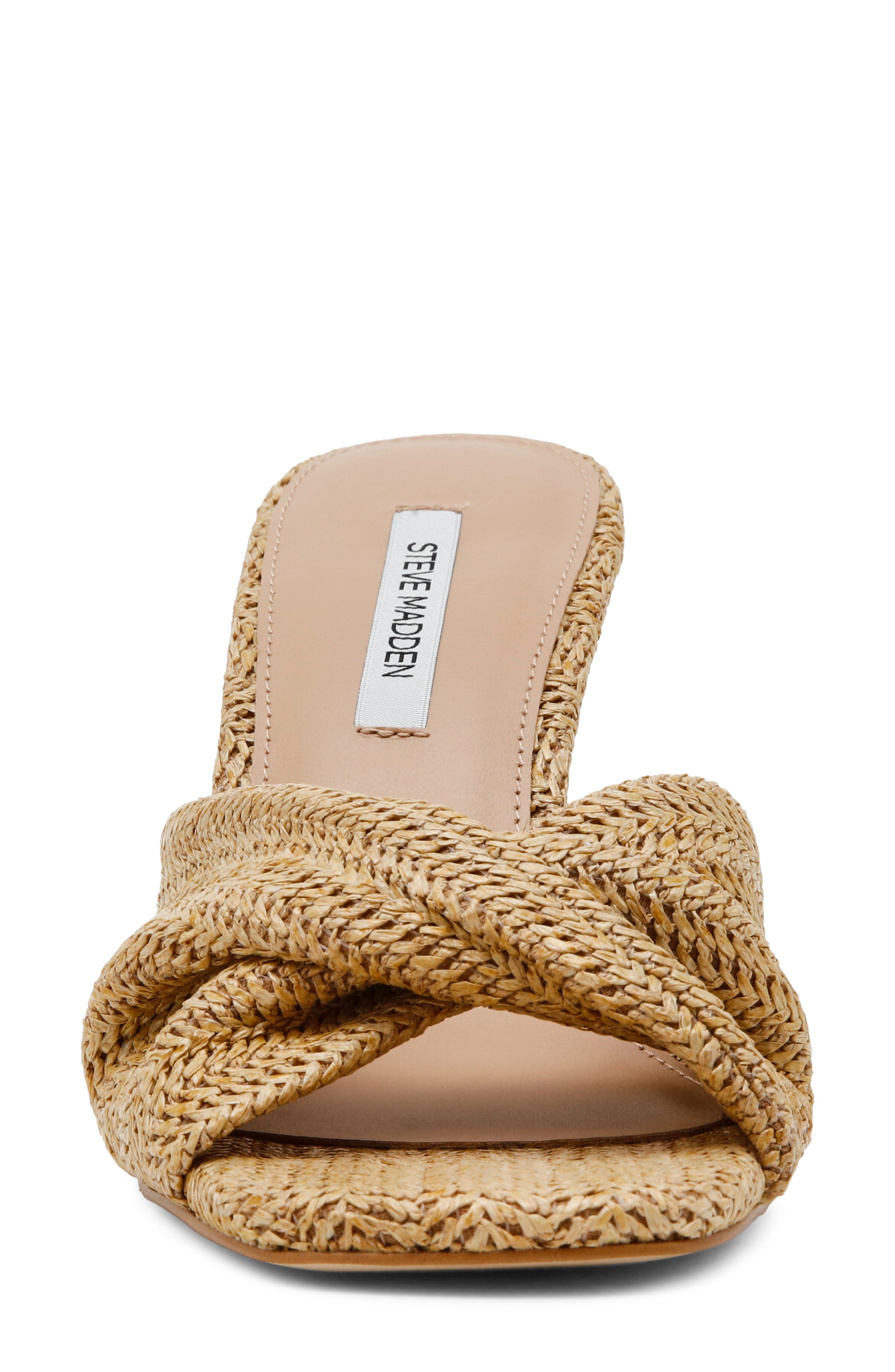 Steve Madden Laelia Wedge Slide Sandal, Alternate, color, Natural Raffia
