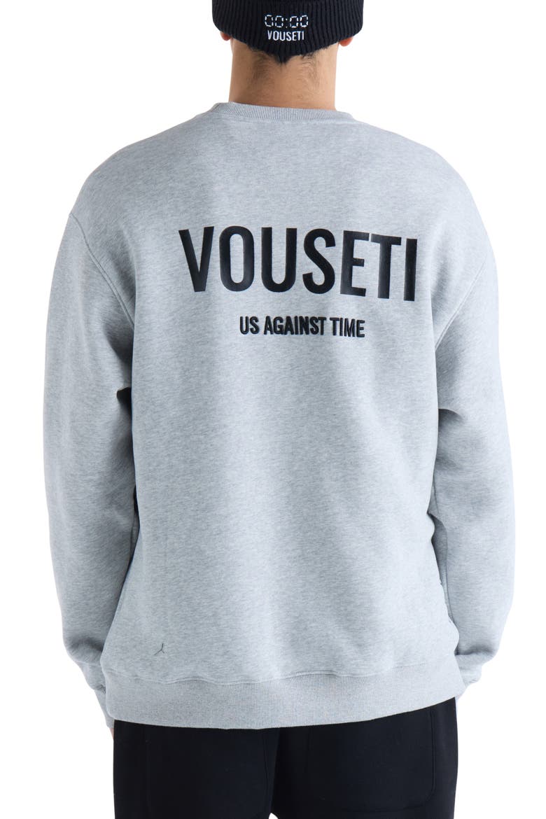 Us Against Time Crewneck Sweatshirt, Alternate, color, GREY MARL