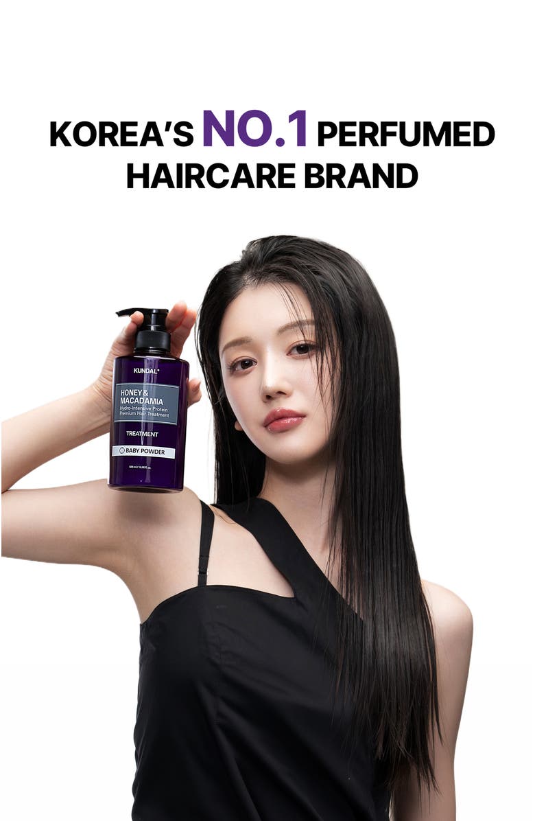 KUNDAL Honey & Macadamia Shampoo & Conditioner Set Baby Powder, Alternate, color, Dark Tones Of Brown