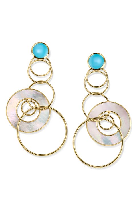 18K Gold Polished Rock Candy 2.5-Inch Drop Earrings