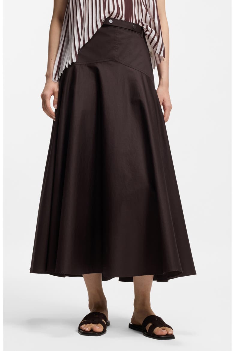 Vusola Stretch Cotton Maxi Skirt, Main, color, CAVE BROWN