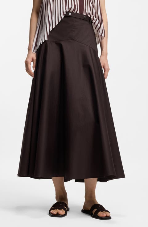 Vusola Stretch Cotton Maxi Skirt
