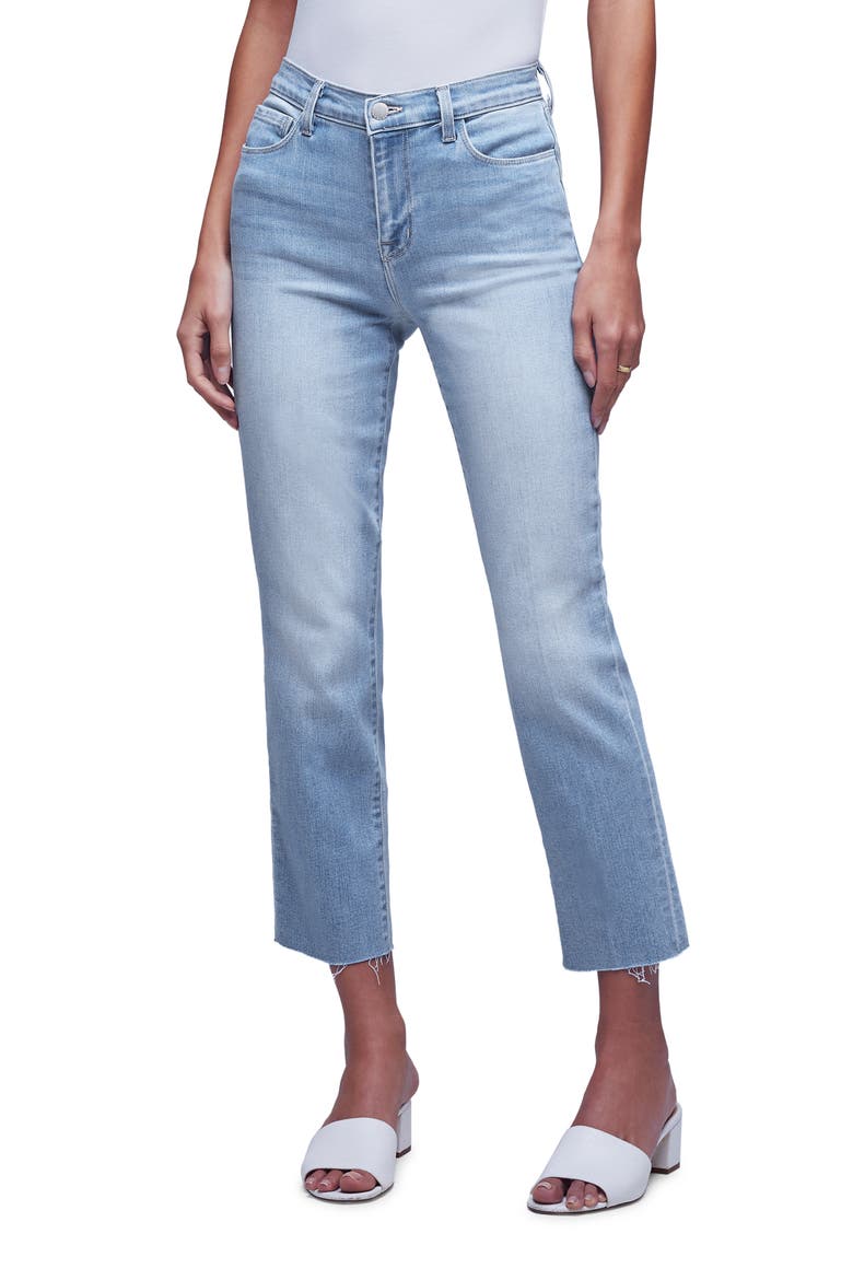 Sada High Waist Crop Slim Leg Jeans, Main, color, OMAHA