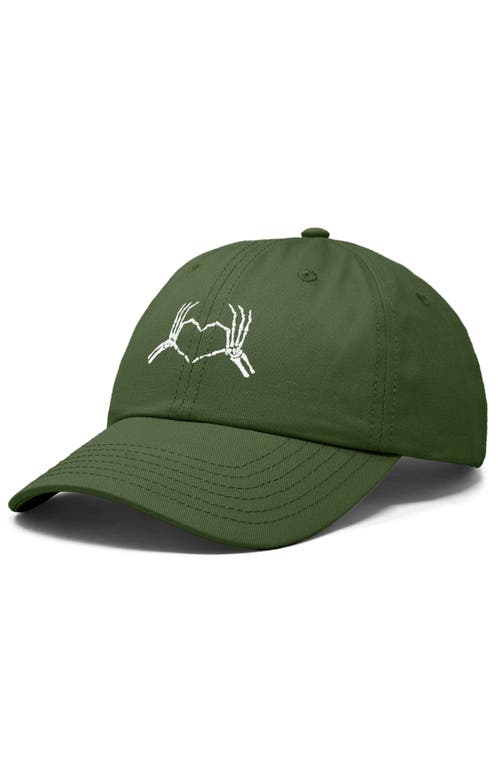 DALIX DALIX SKELETON HEART EMBROIDERED DAD HAT