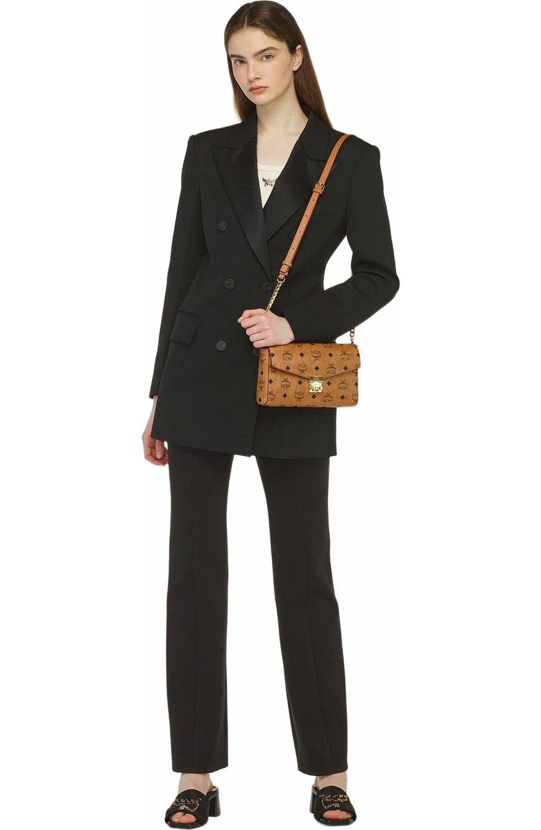 MCM Tracy Crossbody in Visetos, Alternate, color, Cognac