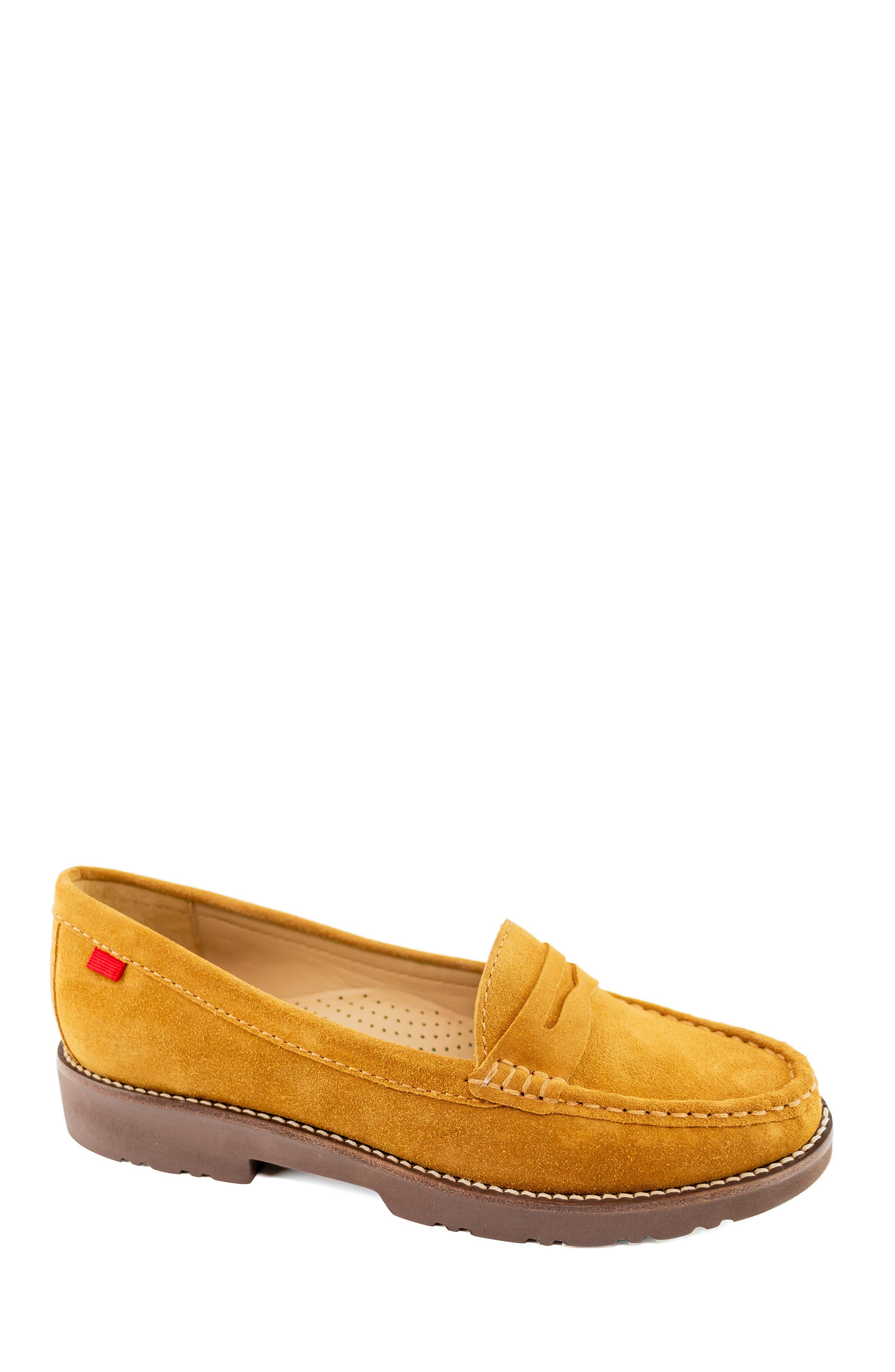 East Village 3.0 Leather Penny Loafer, Main, color, Maple Harvest Suede