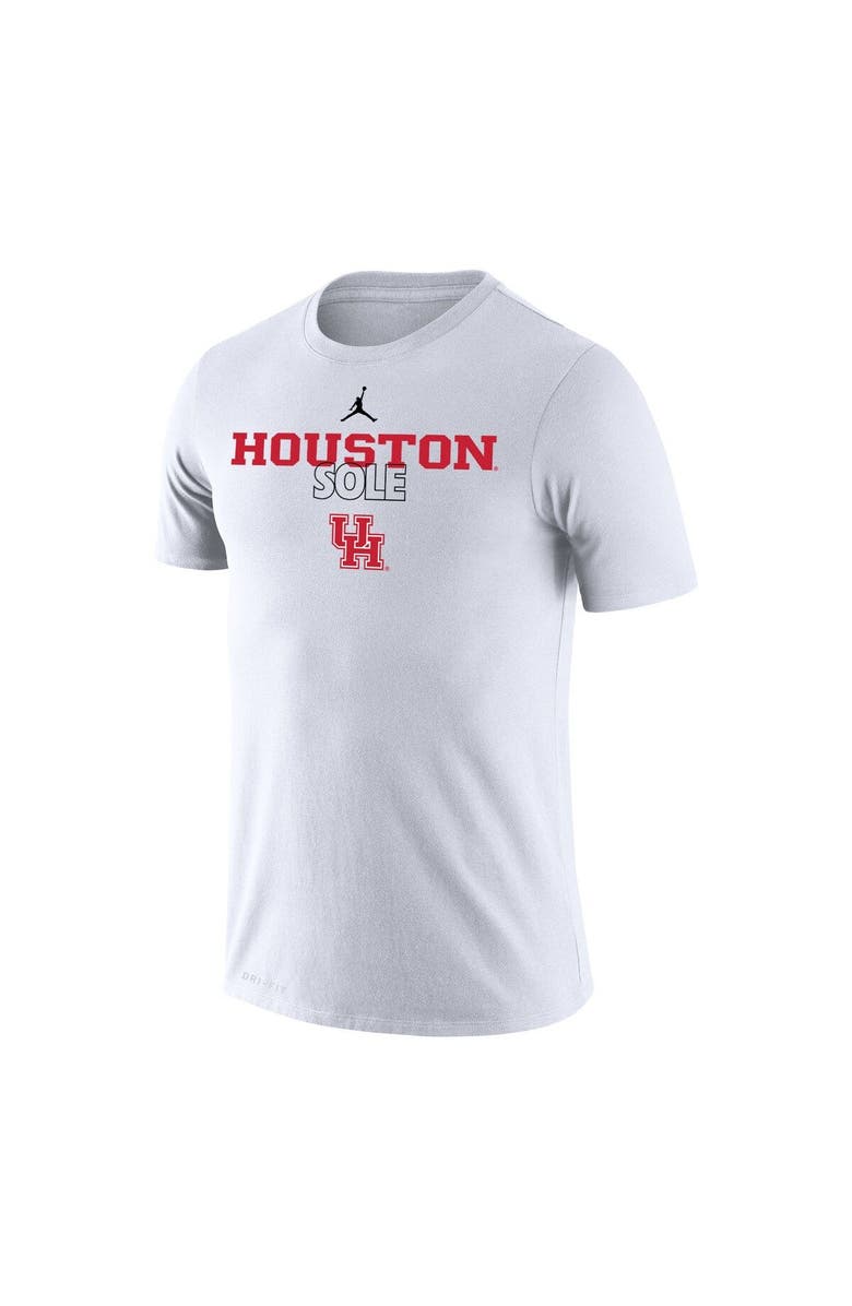 Jordan Brand White Houston Cougars 2023 On Court Bench T-Shirt, Alternate, color,