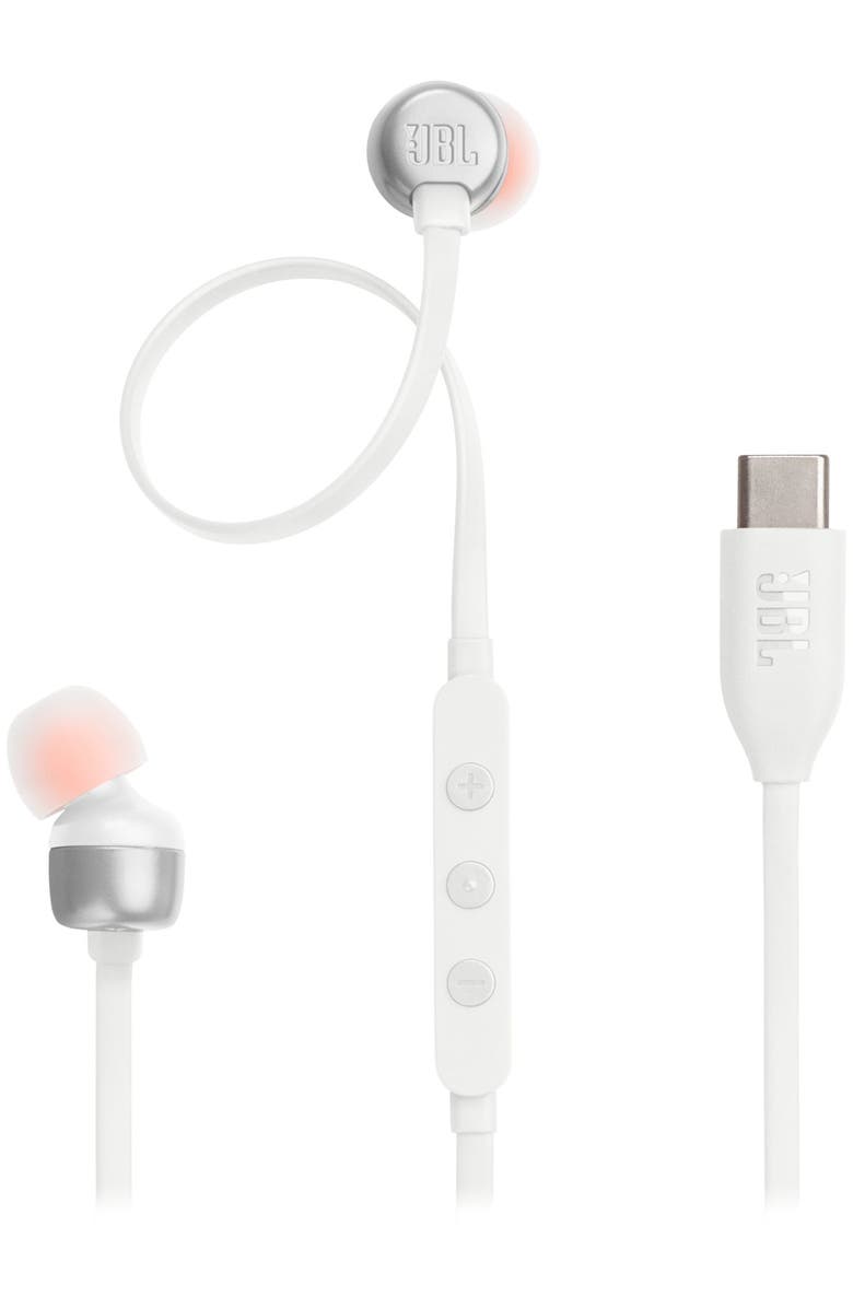 JBL Tune 310C Wired USB-C Hi-Res In-Ear Headphones, Main, color, White