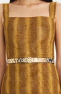 Tory Burch Miller Snakeskin Embossed Belt
