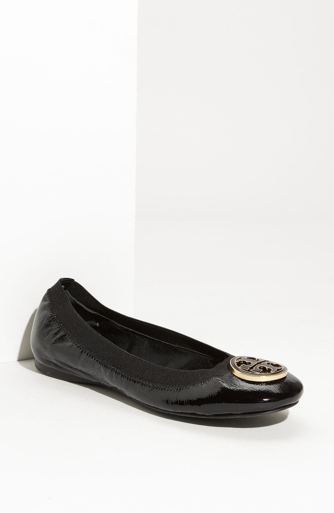 'Caroline' Ballerina Flat, Main, color, BLACK PATENT