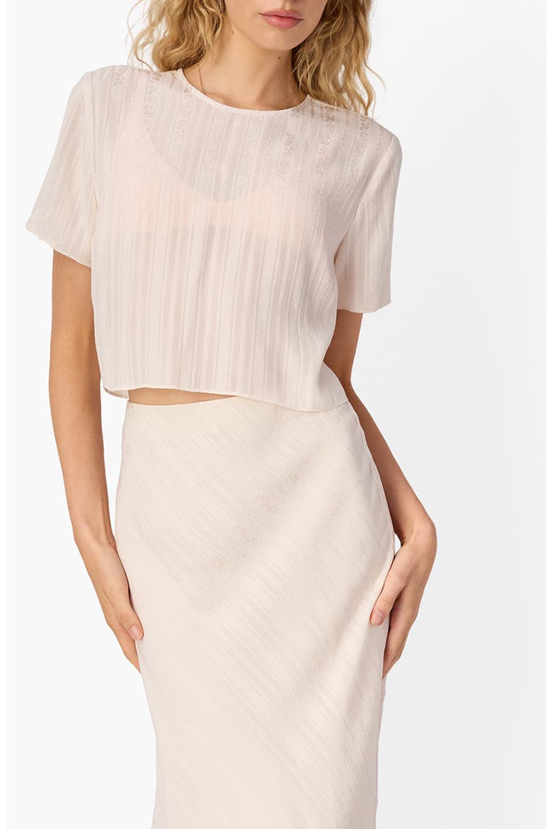 Josey Jacquard Stripe Semisheer Top, Main, color, OAT