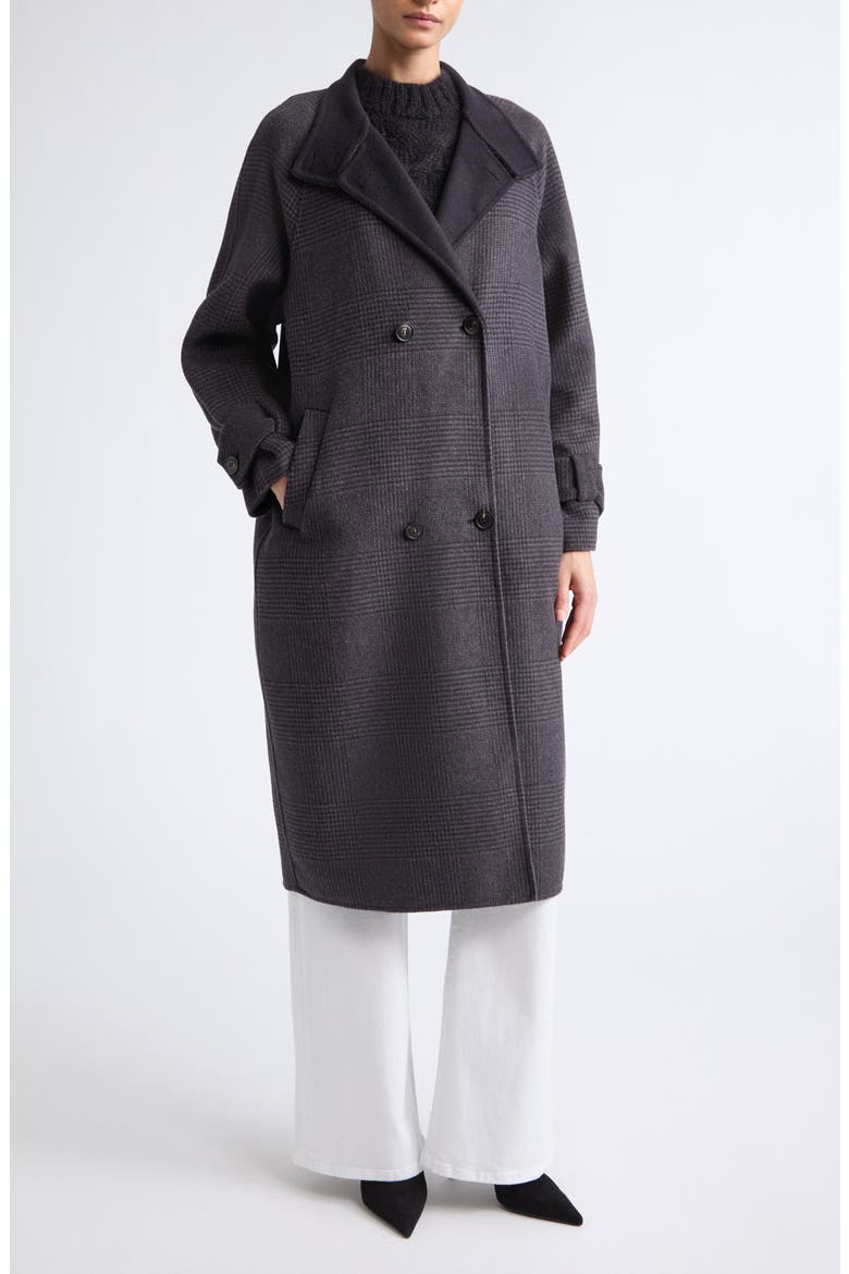 Military Double Breasted Wool & Cashmere Coat, Alternate, color, 177 AMETHYST
