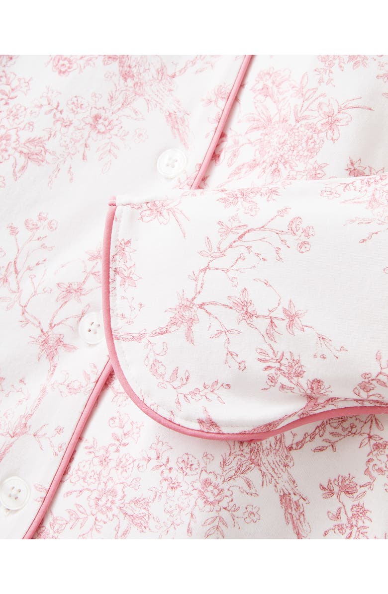 Petite Plume Print Tulip Pima Cotton Pajamas, Alternate, color, Pink