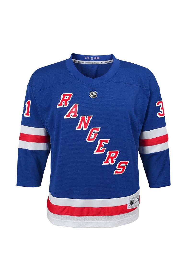 Youth Igor Shesterkin Blue New York Rangers Home Replica Player Jersey, Alternate, color, Blue