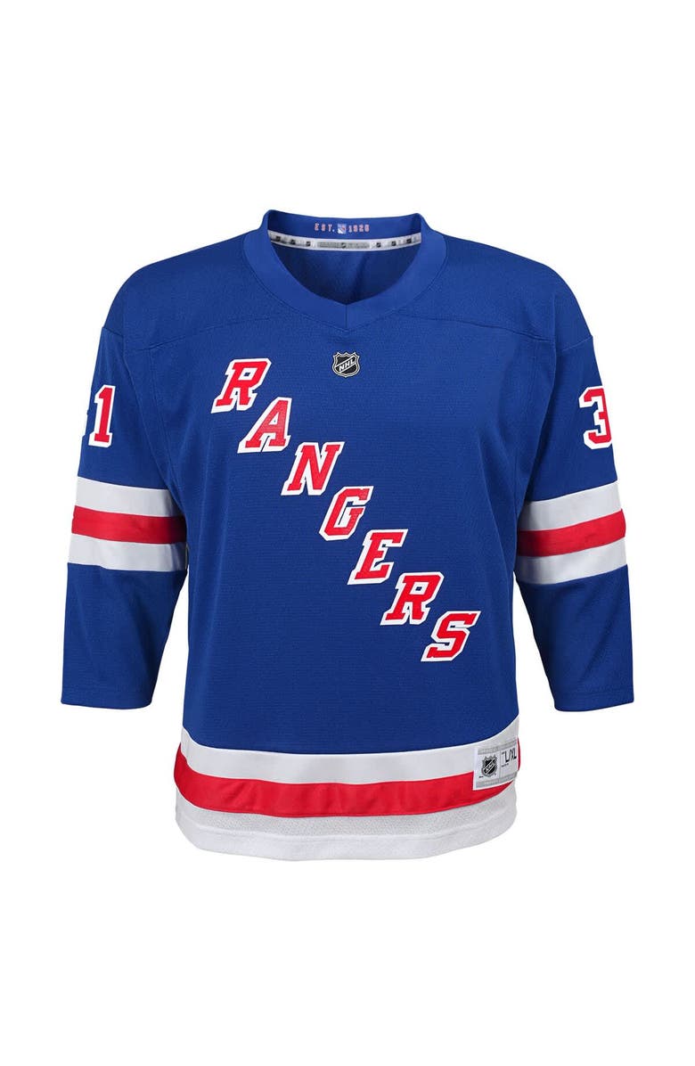 Outerstuff Youth Igor Shesterkin Blue New York Rangers Home Replica Player Jersey, Alternate, color, Blue