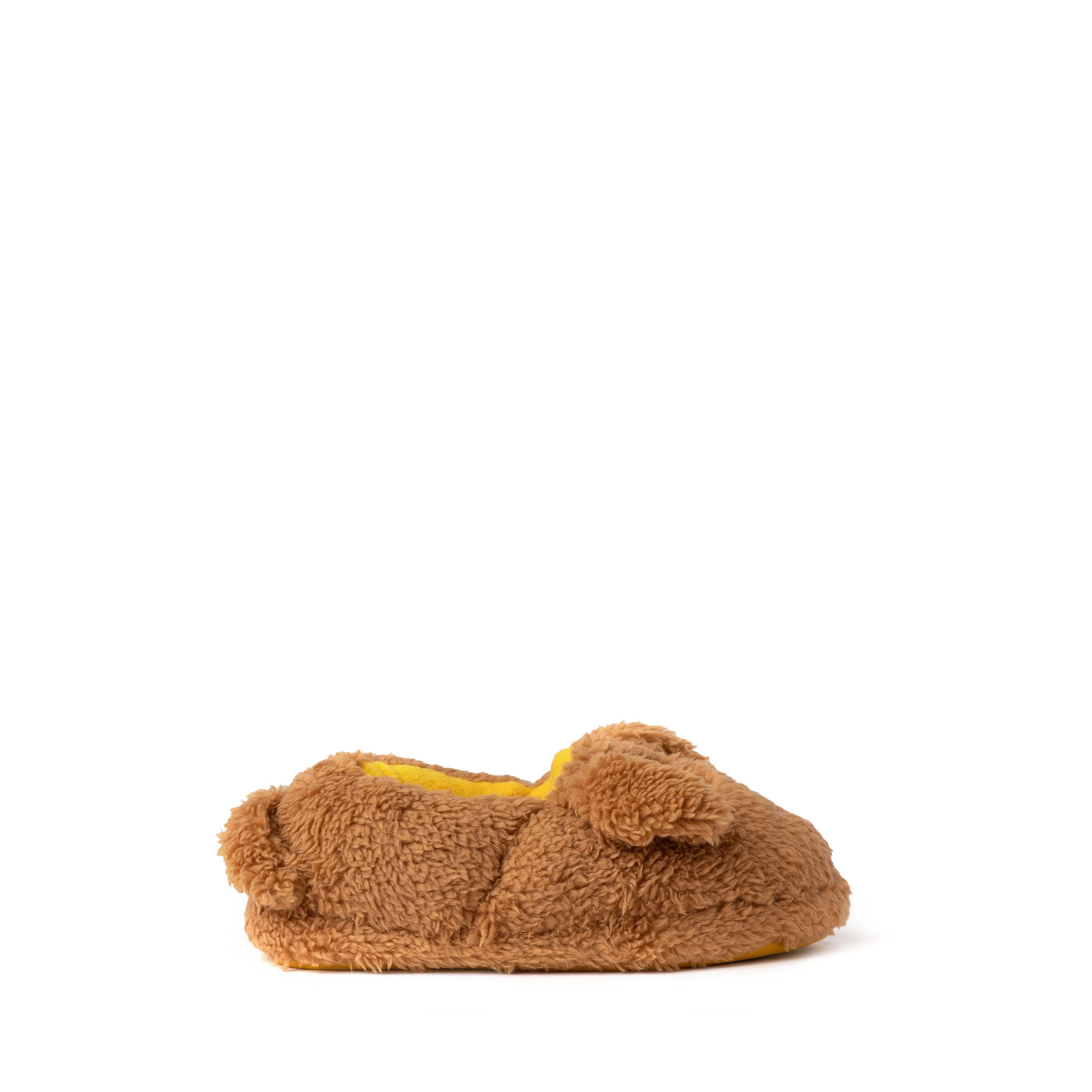 DEARFOAMS Kids' Emery Critter Closed Back Animal Slipper, Alternate, color, Tan