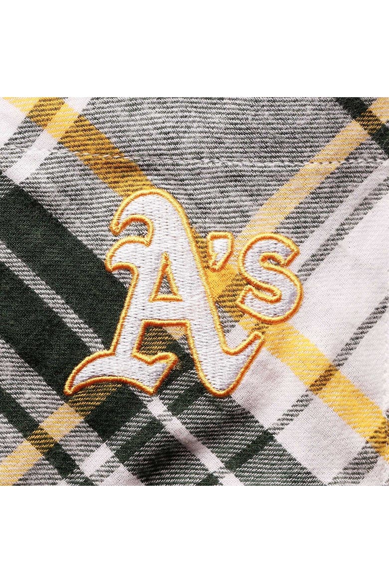 Women's Concepts Sport Green/Gold Oakland Athletics Accolade Flannel Nightshirt, Alternate, color, Green