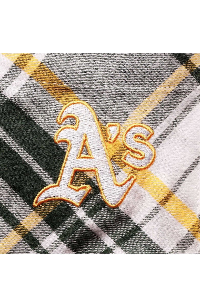 CONCEPTS SPORT Women's Concepts Sport Green/Gold Oakland Athletics Accolade Flannel Nightshirt, Alternate, color, Green