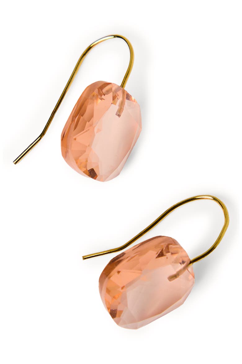 Floating Crystal Drop Earrings, Alternate, color, LIGHT PINK