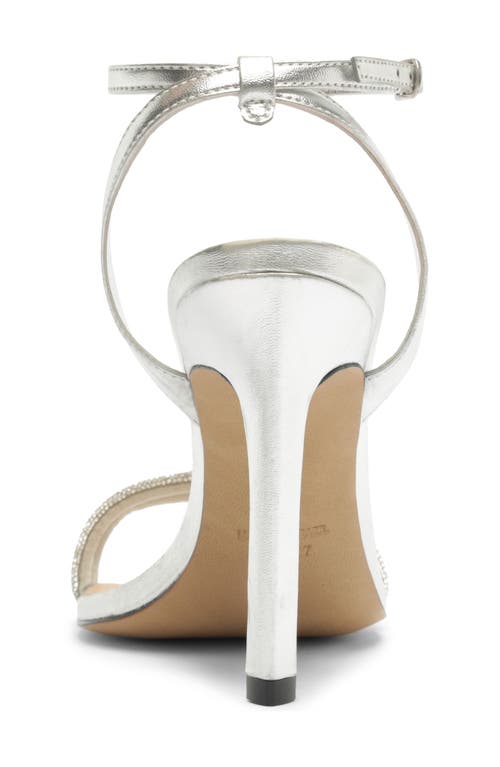 Arezzo Stella Ankle Strap Sandal In Silver