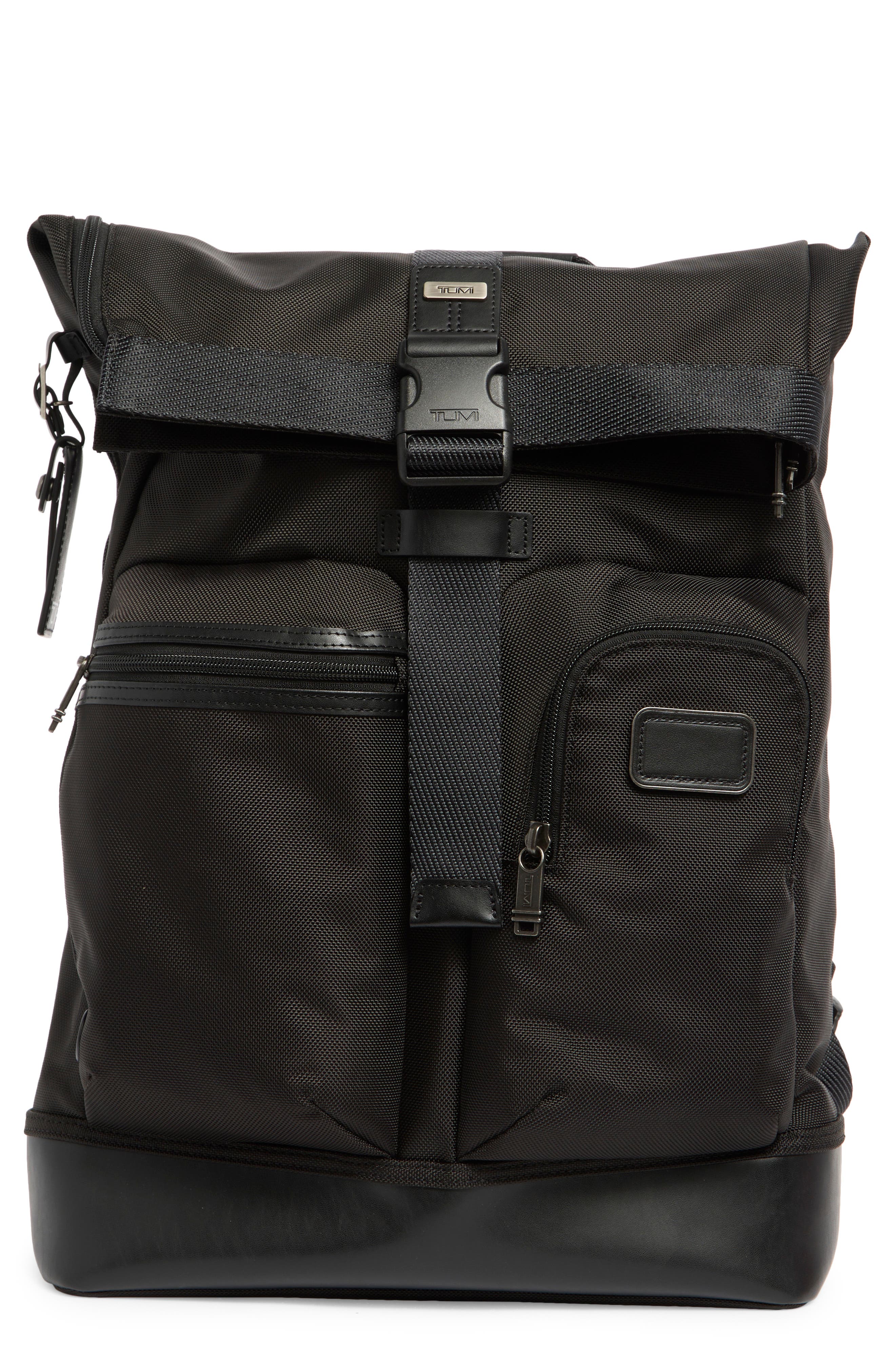 極美品 TUMI cypress roll top bag ブラック TUMI Cypress Roll Top Leather Backpack | Nordstromrack