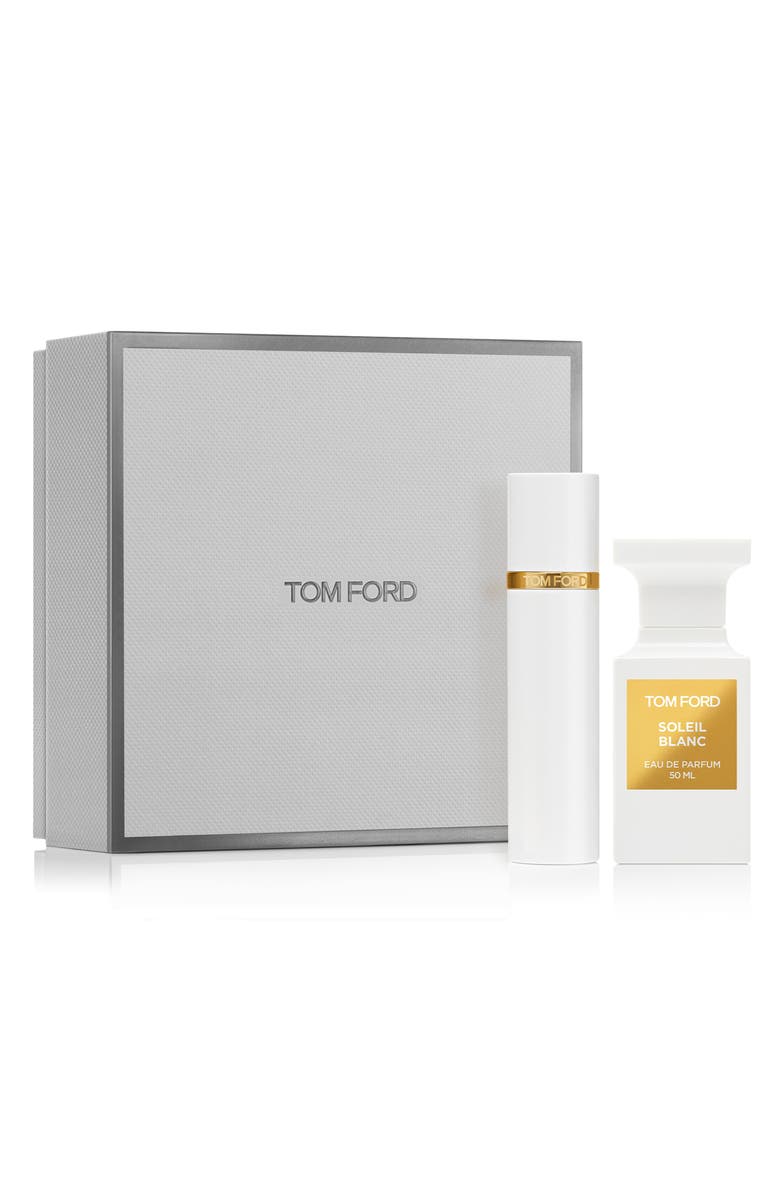 TOM FORD Private Blend Soleil Blanc Eau de Parfum & Atomizer Set USD $443 Value, Main, color, 