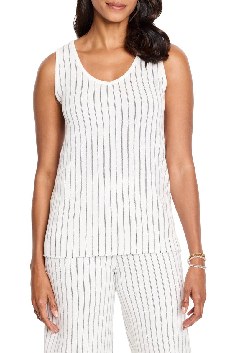 NIC+ZOE Destination Stripe Sweater Tank, Main, color, White Multi