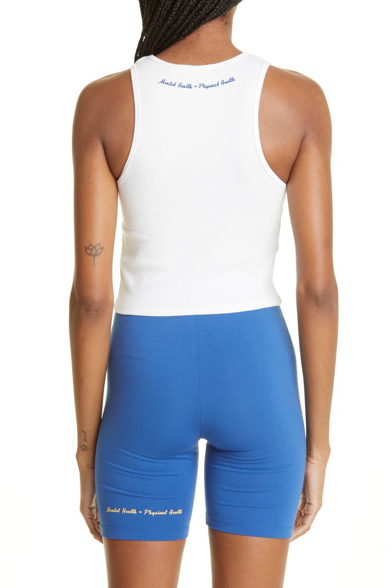 The New P.E. Crop Cotton Tank Top, Alternate, color, WHITE