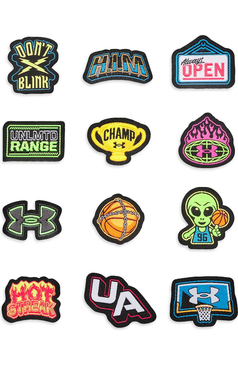 Under Armour Kids' UA Ignite Select Patches Slide Sandal, Alternate, color, Black