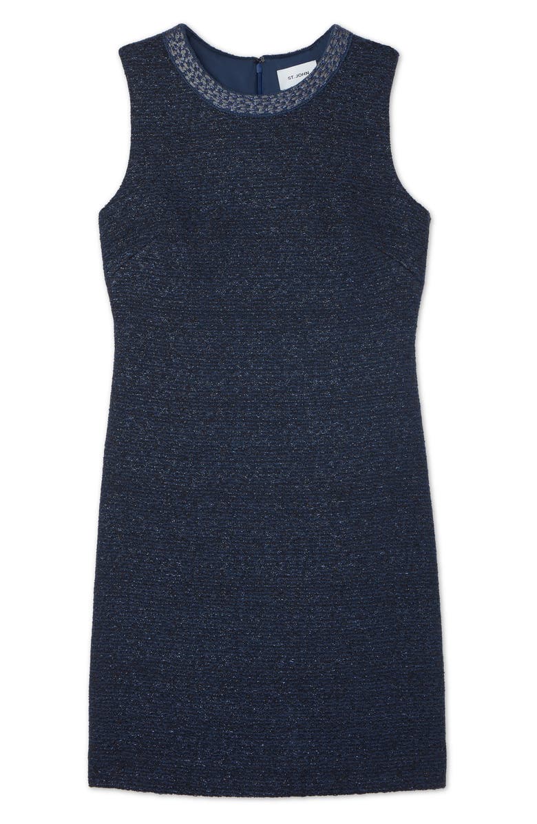 ST. JOHN Mixed Media Tweed Dress, Alternate, color, 