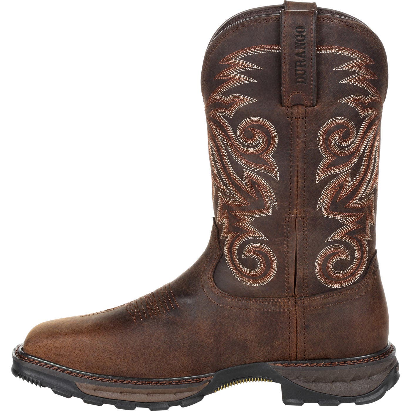 DURANGO Steel Toe Waterproof Western Work Boot, Alternate, color, Burly Brown