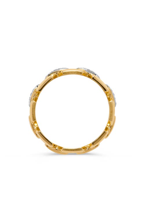 H.j. Namdar 14k Gold Pavé Diamond Link Chain Ring In Gold